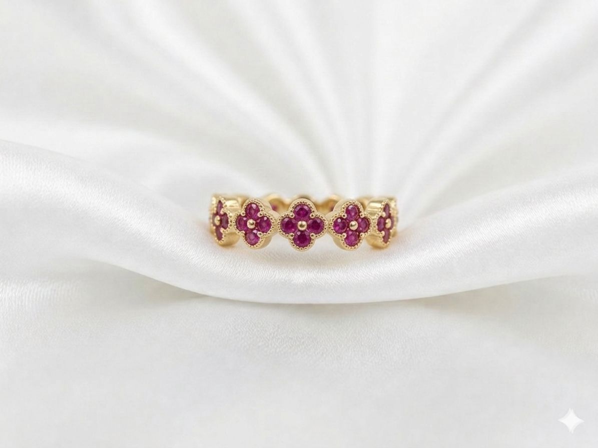 Candy Blossom Ring - Dark Pink